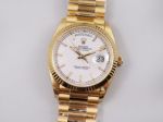 Swiss Movement Rolex Day-Date Replica Yellow Gold Time Mark Strip Nails Dial